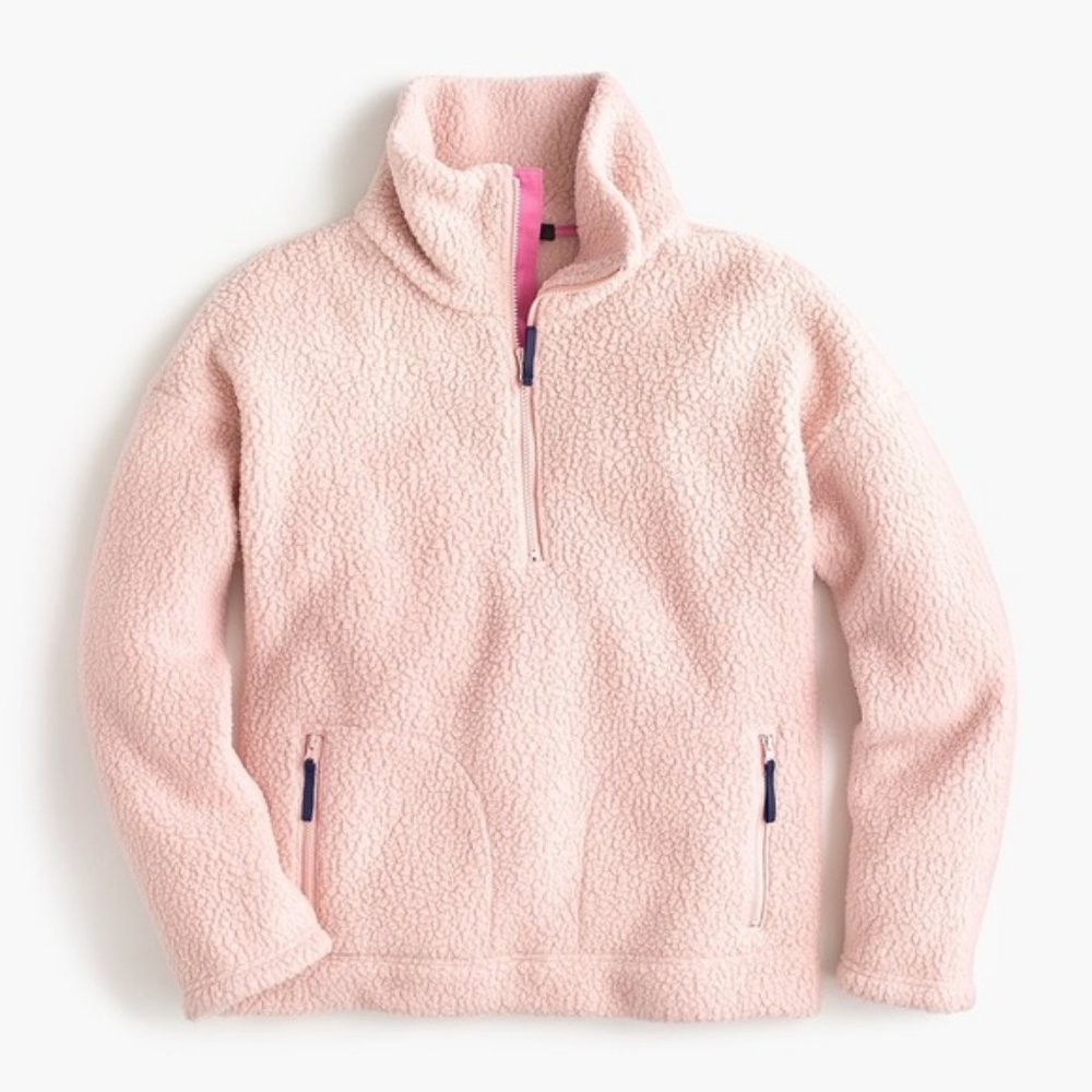 J Crew Polartec Fleece Half-Zip Pullover Sweater